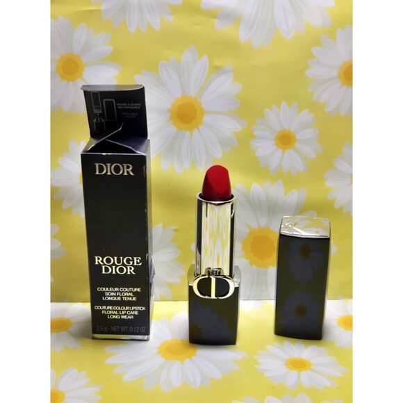 Dior Rouge Dior Contour Colour Lipstick 999 SATIN   NEW IN BOX - Picture 1 of 8